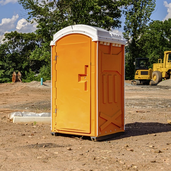 how often are the portable toilets cleaned and serviced during a rental period in Exline IA